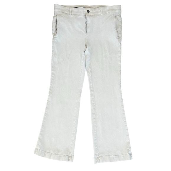 Gucci Women’s Vintage Midrise Silk Off White Cream Cropped Trousers Pants Small - Picture 1 of 12